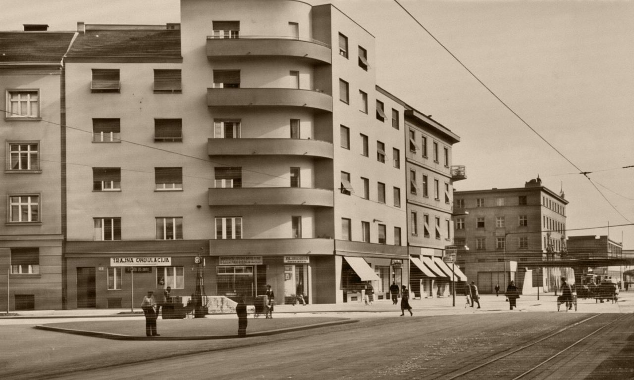 Križanje Savska cesta - Vodnikova ulica oko 1935. godine